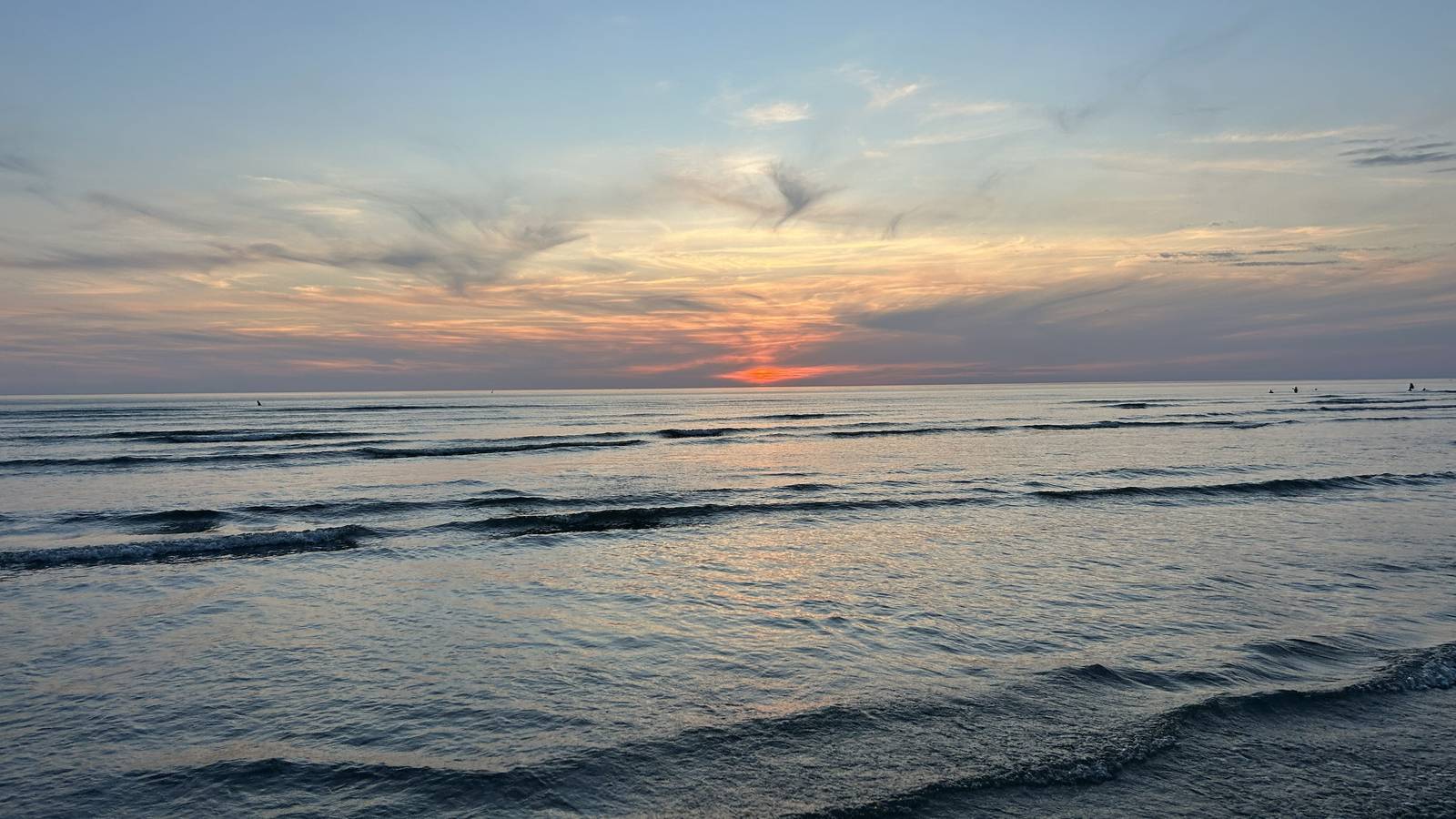 Sonnenuntergang über der Nordsee bei St. Peter-Ording